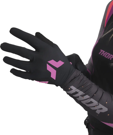Rękawice damskie Thor Sportmode Iconic black/orchidea