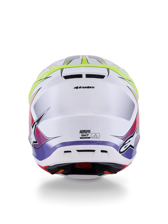 Kask Alpinestars S-M7 Fuse white/yellow/purp