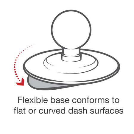 Przylepna elastyczna głowica obrotowa o średnicy 2.5 cala Ram Mounts