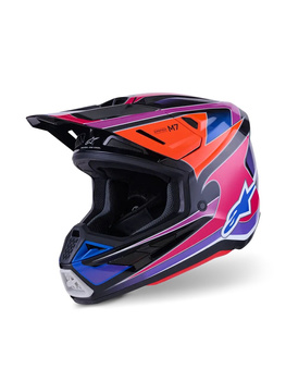 Kask Alpinestars S-M7 Fuse blue/purple/pink