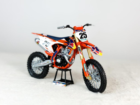 Model motocykla Red Bull KTM 450 SX-F Factory Edition Marvin Musquin #25 1:10 New Ray