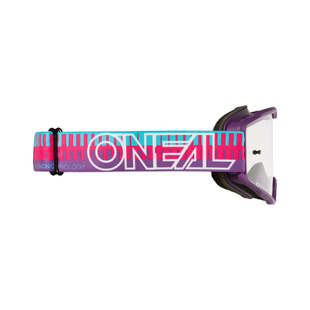 Gogle O'Neal B-10 Stripped pink/purple clear
