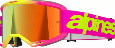 Gogle Alpinestars Vision 5 Wordmark pink mirror