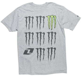 Koszulka T-Shirt One Industries Monster Energy Gremlin gray