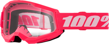 Gogle 100% Strata 2 Junior Pink clear